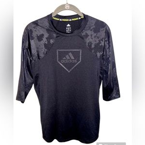 Adidas phenom raglan tech tee / boys XL / black & gray camo / Climacool